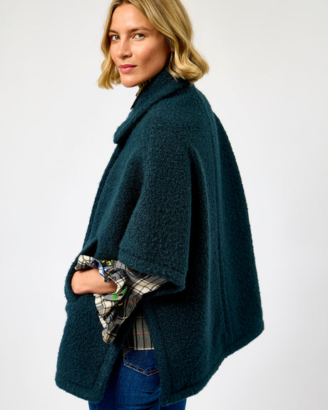 Teal Ink Teddy Coat