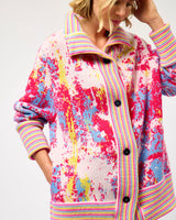 Fuchsia Cloud Merino Long Cardigan