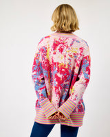 Fuchsia Cloud Merino Long Cardigan