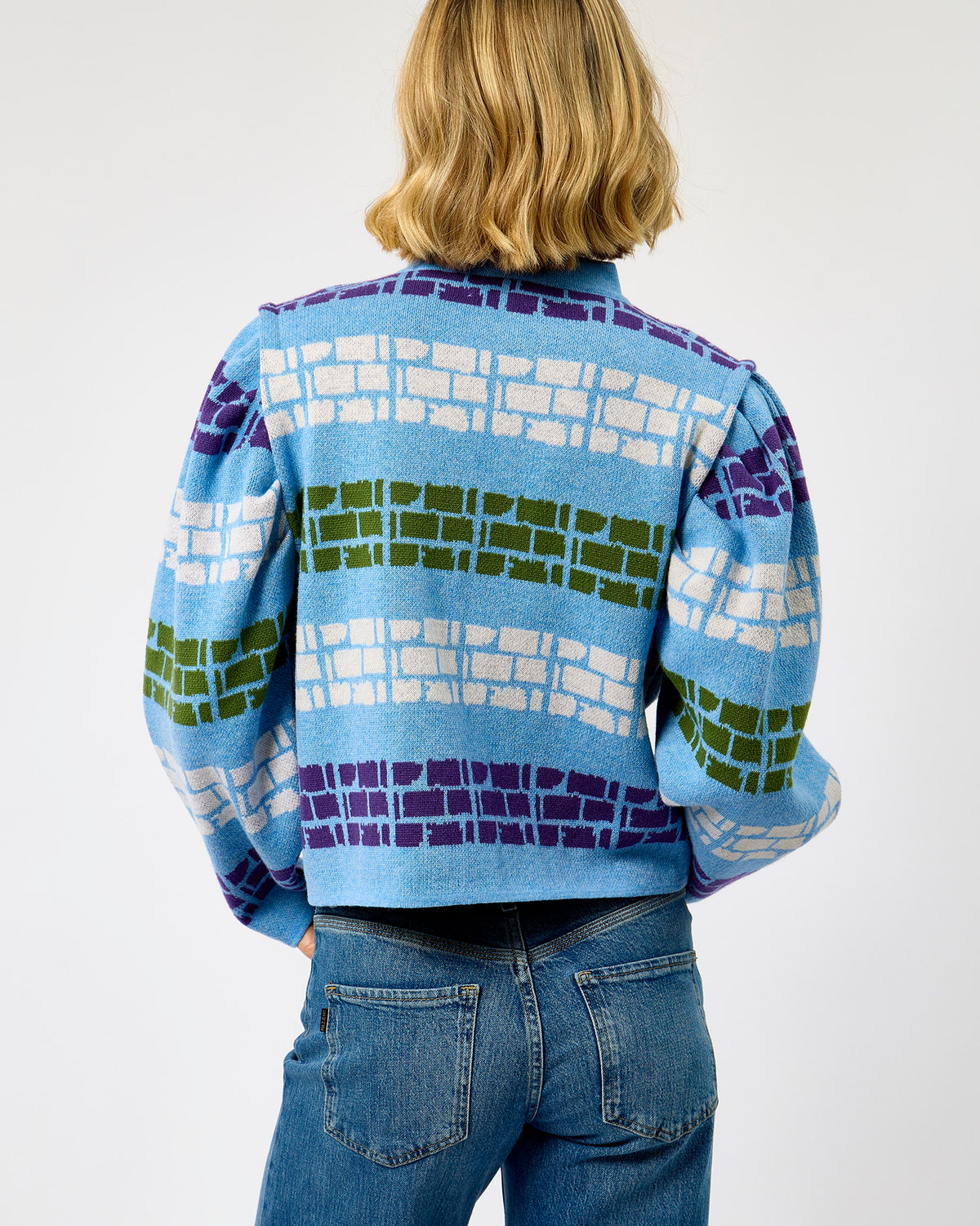 Bluebell Sculpted Shoulder Merino Cardigan