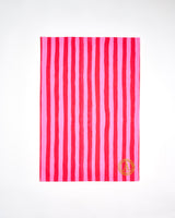 Pink Stripe 100% Cotton Tea Towel
