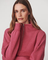 Red Marl Hawley Half Zip Sweatshirt