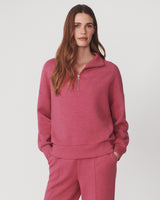 Red Marl Hawley Half Zip Sweatshirt