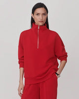 Red Marl Hawley Half Zip Sweatshirt