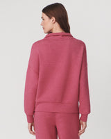 Red Marl Hawley Half Zip Sweatshirt