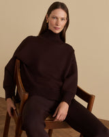 Coffee Bean Barker High Neck Sweatshirt