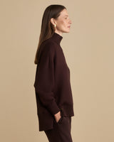 Coffee Bean Barker High Neck Sweatshirt