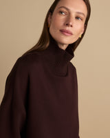 Coffee Bean Barker High Neck Sweatshirt