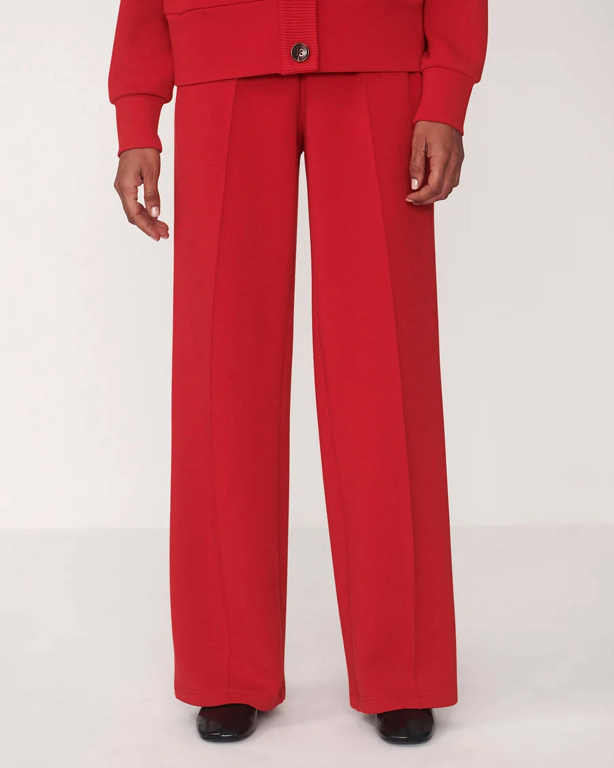 Red Marl Wide Leg Trousers