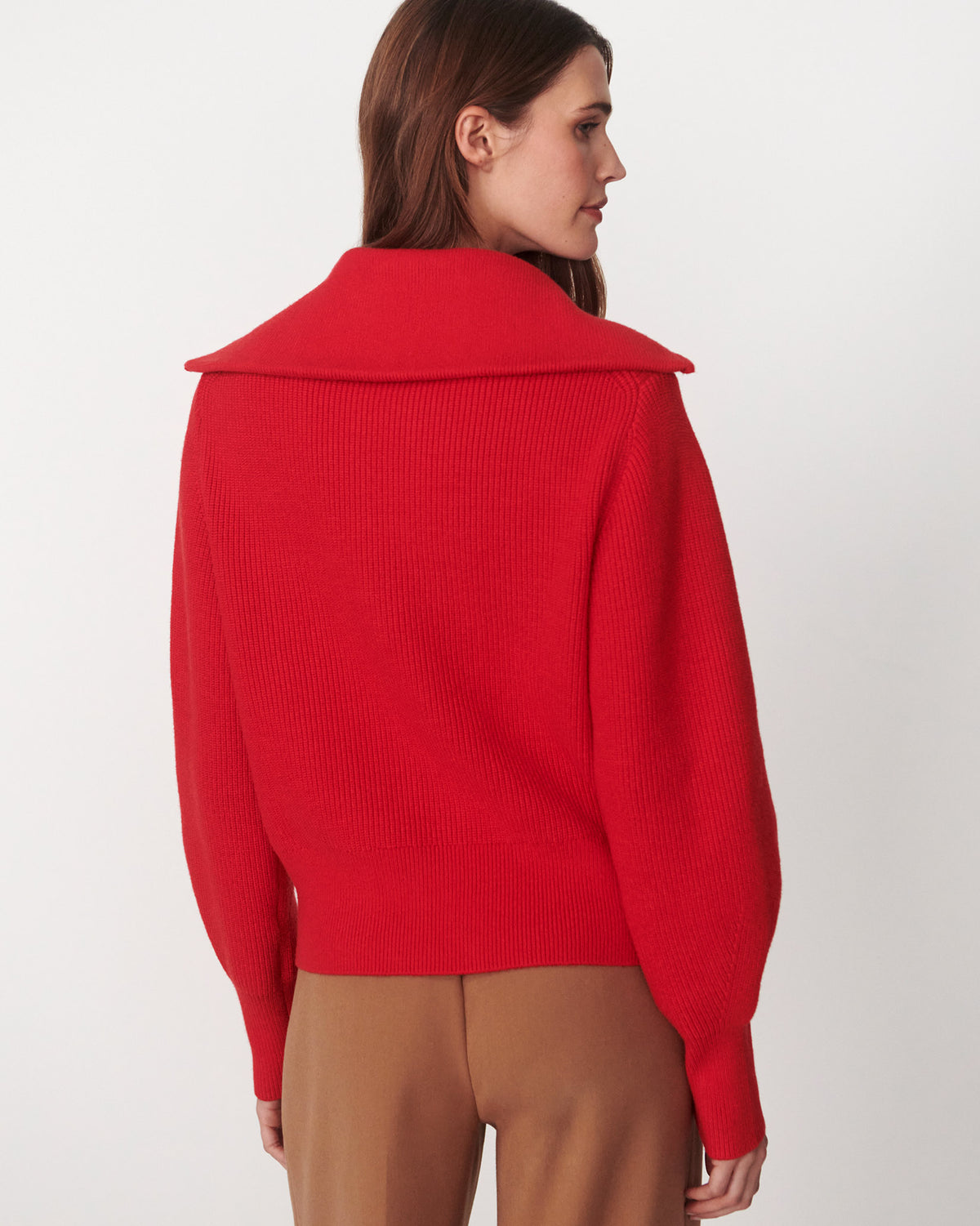 Washed Red Enrico Zip Knit Jacket