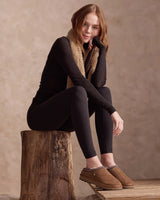 Chestnut Sharky Scuff Sheepskin Mule Slippers