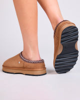 Chestnut Sharky Scuff Sheepskin Mule Slippers