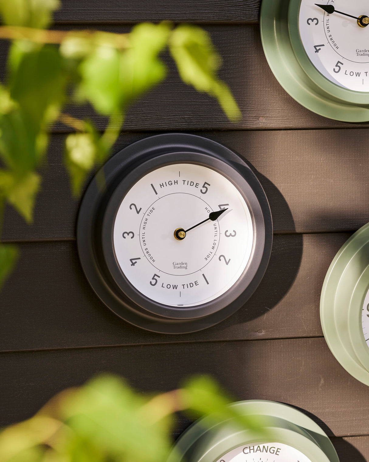Carbon Narberth Powder Coated Steel Tide Clock