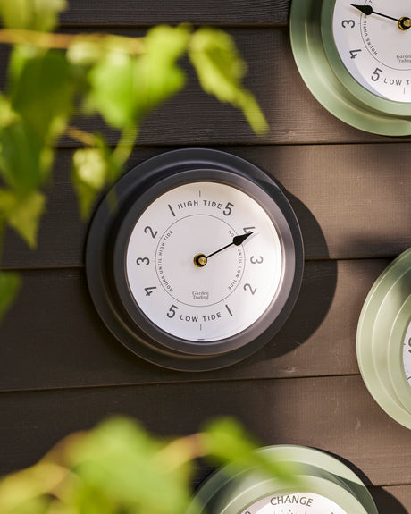 Carbon Narberth Powder Coated Steel Tide Clock