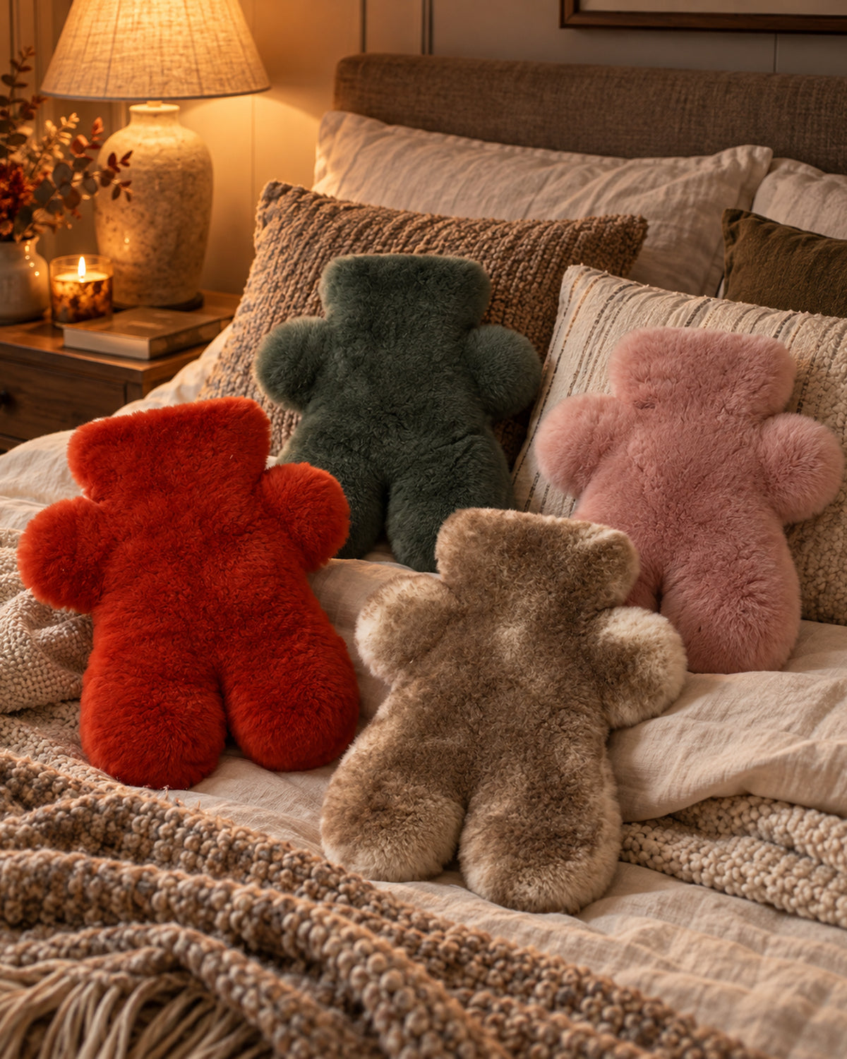 Wolf Tip Sheepskin Teddy Hot Water Bottle