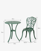 Thistle Green Watemoor Bistro Aluminium Chairs & Table Set