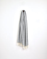 White & Grey Cashmere Wool Sandymount Scarf