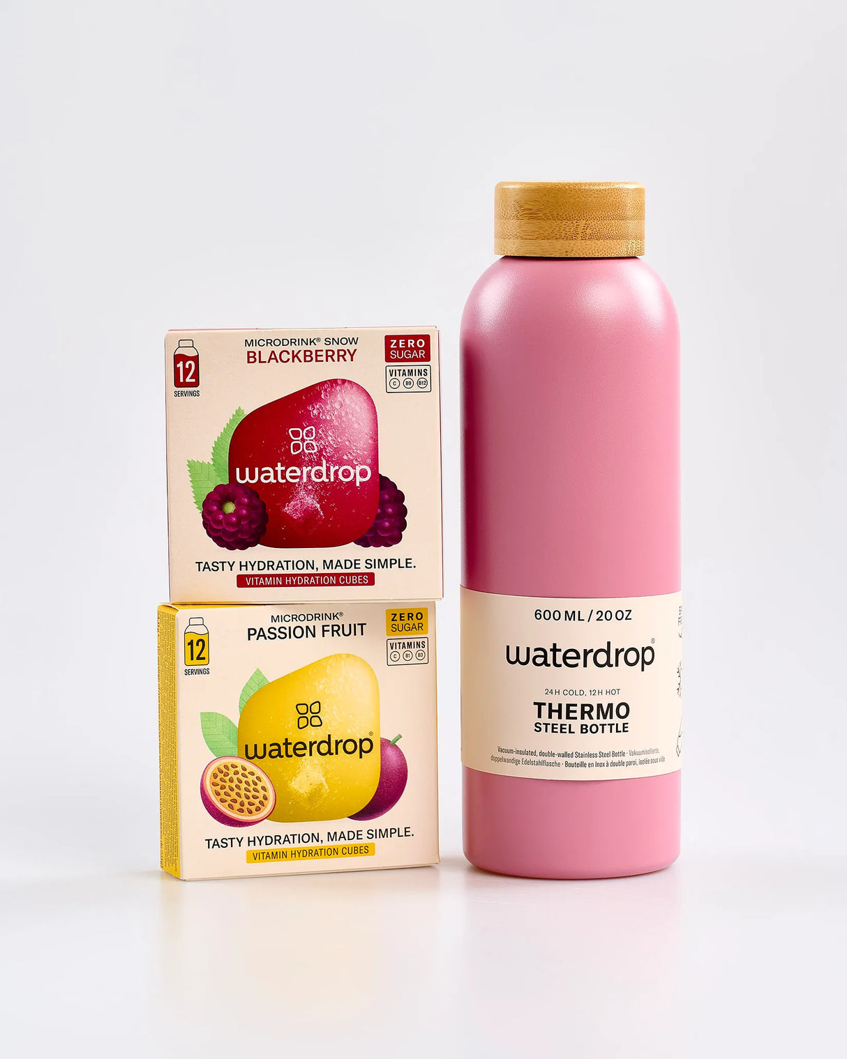 Waterdrop Pink Stainless Steel & 2 Pack Bundle