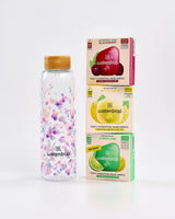 Waterdrop Purple Glass Water Bottle & 3 Pack Bundle