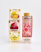 Waterdrop Red Glass Water Bottle & 3 Pack Bundle