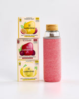 Waterdrop Red Glass Water Bottle & 3 Pack Bundle