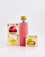 Waterdrop Red Glass Water Bottle & 3 Pack Bundle
