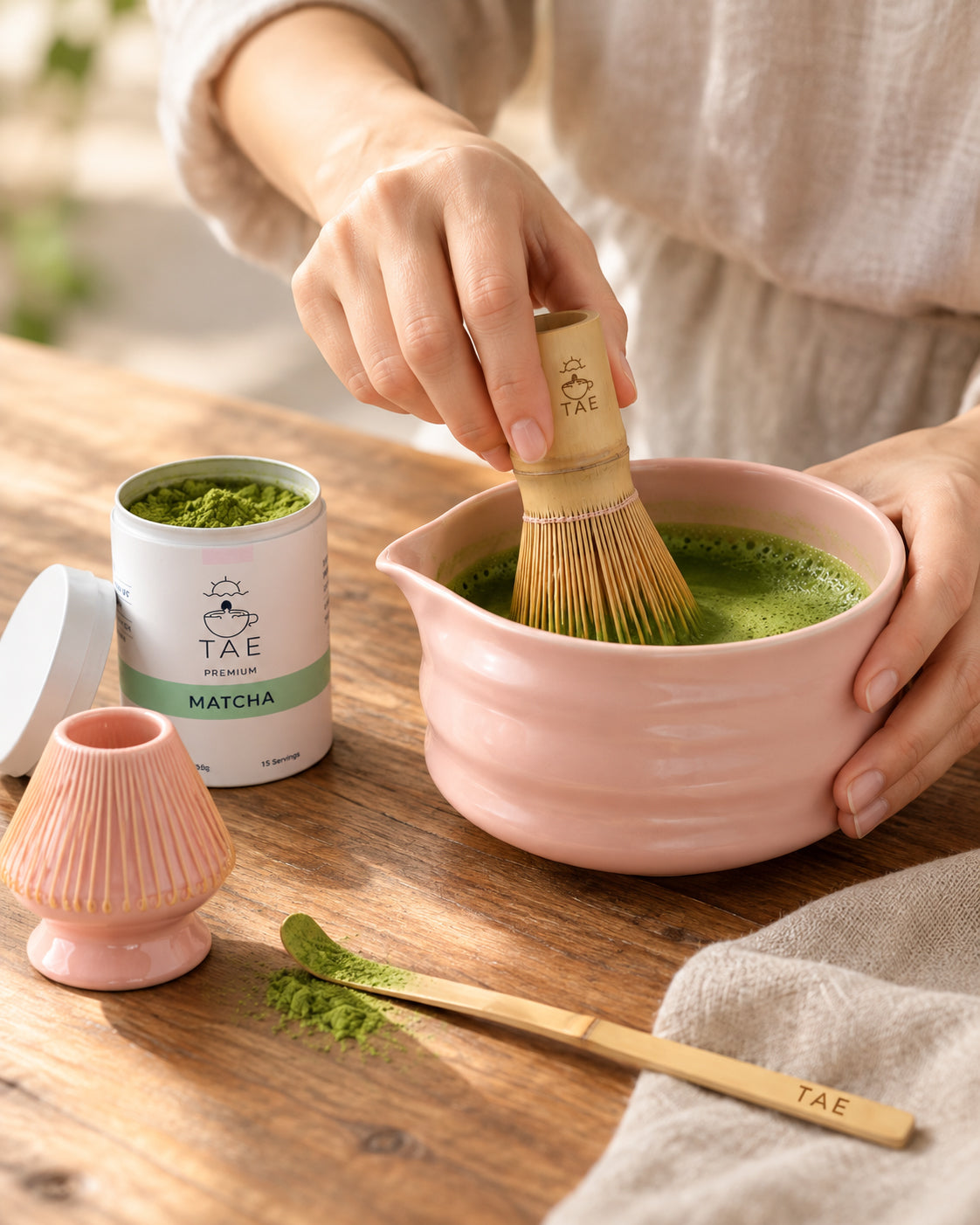 TAE Matcha Tea & Tools Gift Bundle