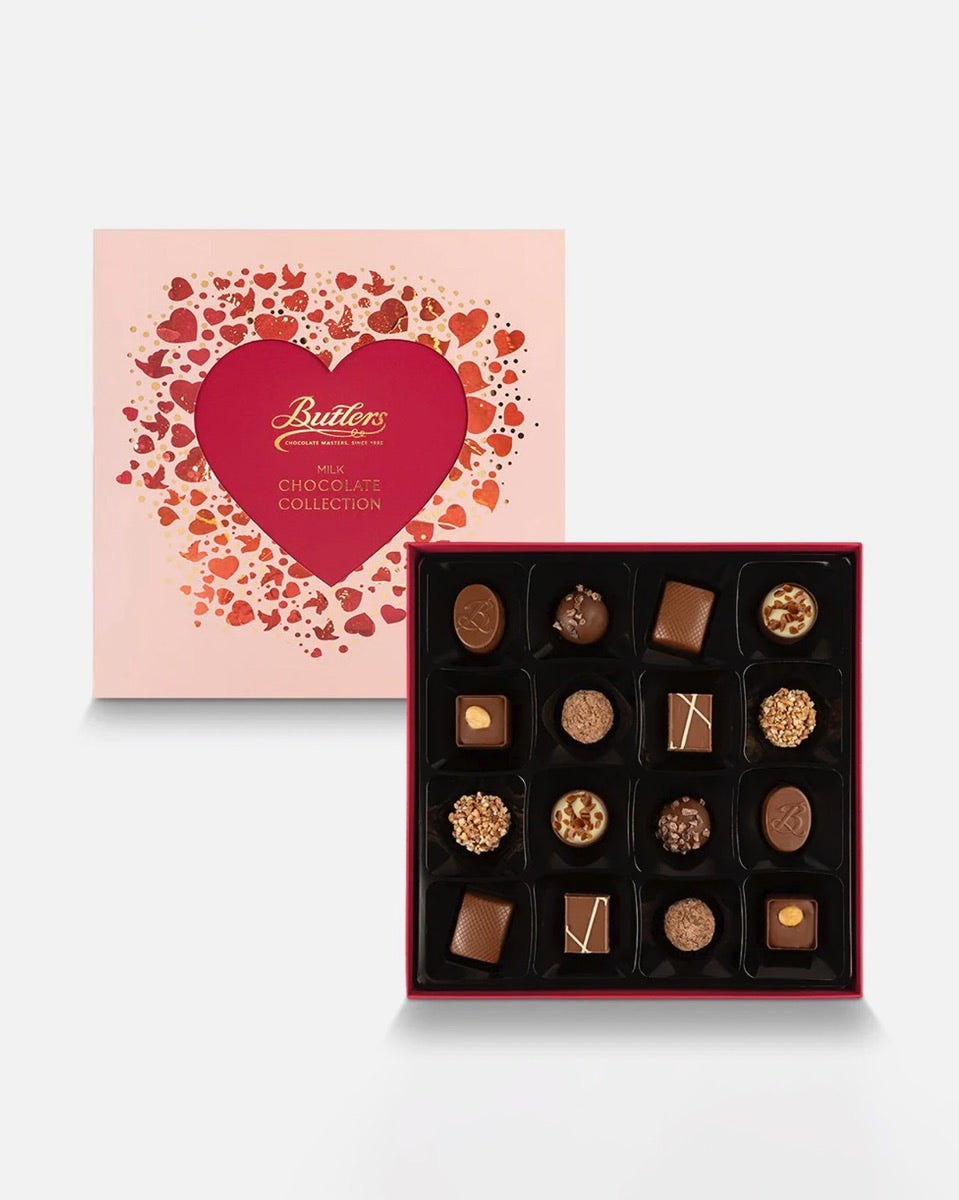 Butlers Heart Motif Milk Chocolate Collection