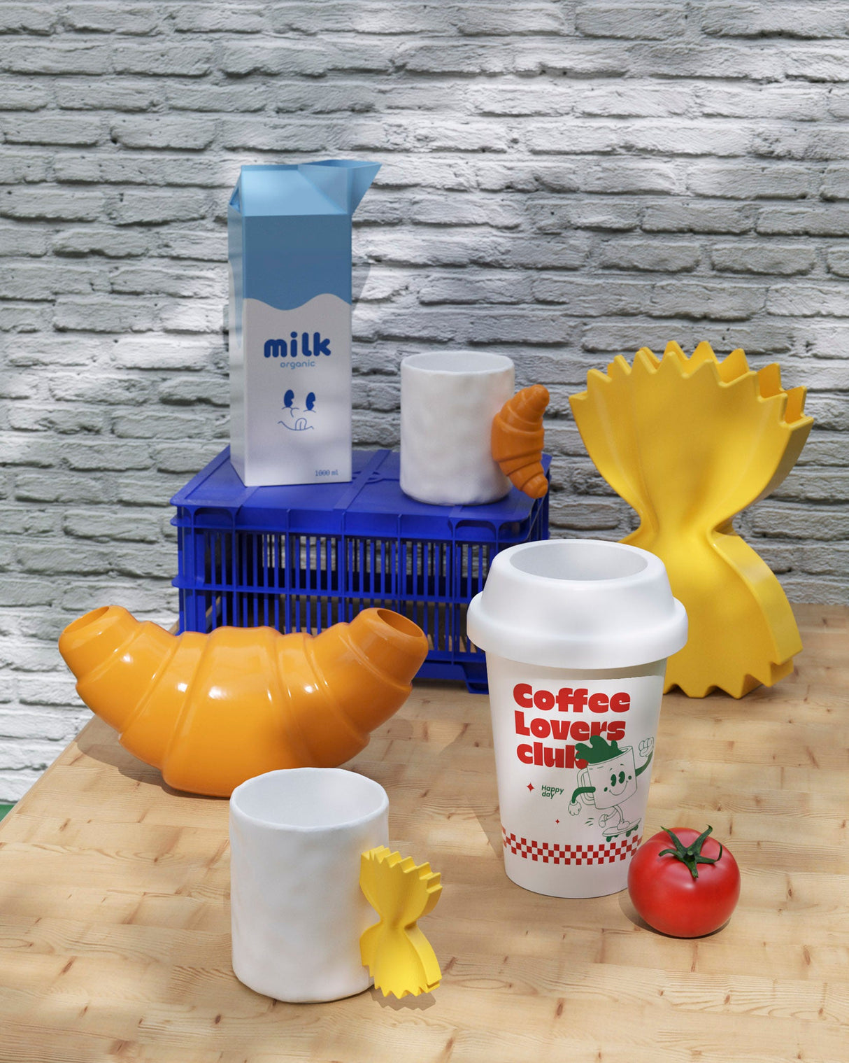 Croissant Ceramic Vase