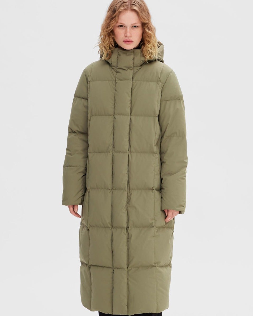 Dusky Green Nita Recycled Down Coat