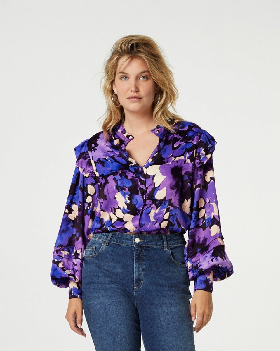 Blue Bloomsbury Philo Blouse