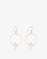 Gold Filled Keshi Pearl Hoop Earrings