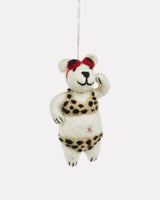 Handmade-Felt-Diva-Polar-Bear-Tree-Decoration