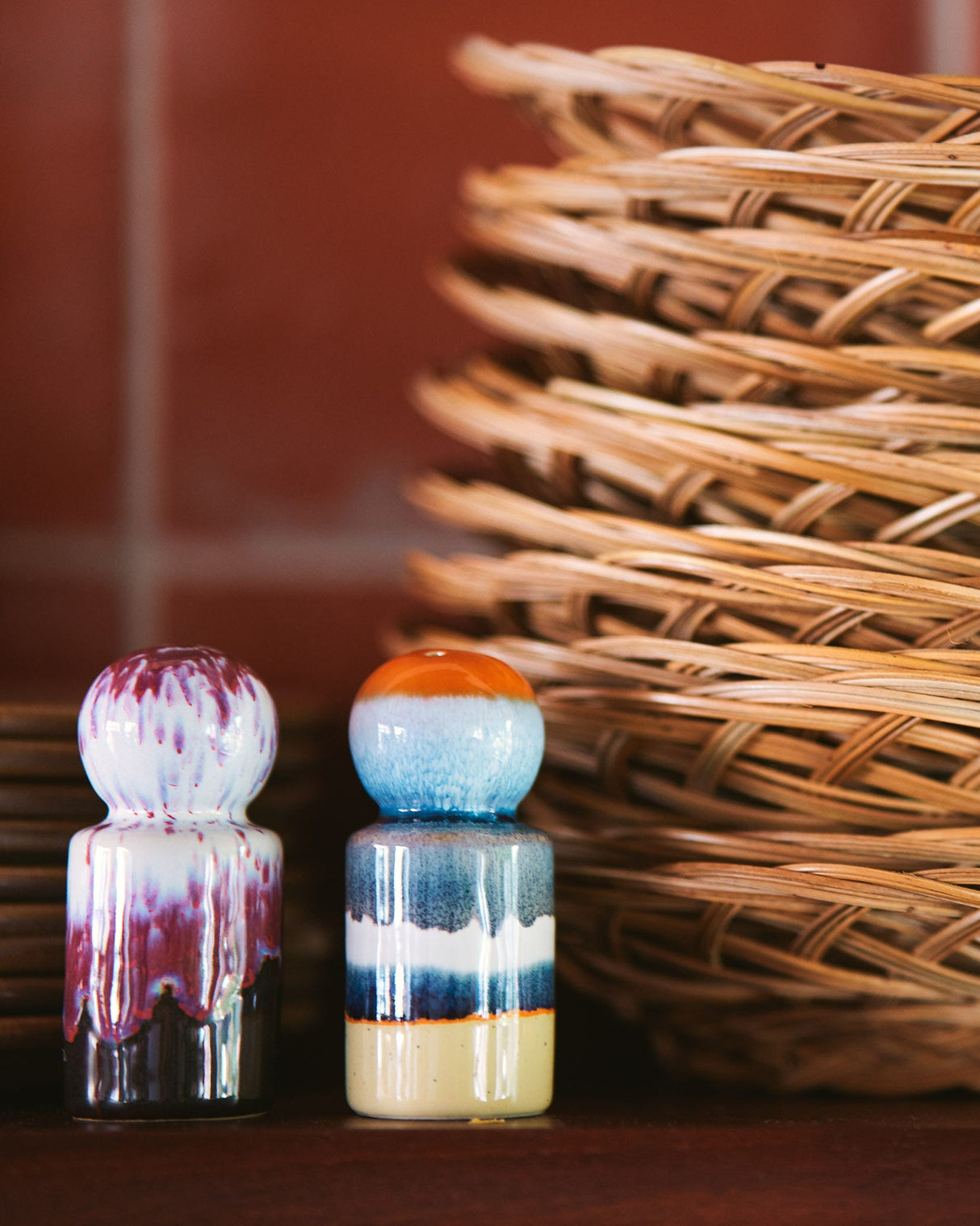 Stargaze 70s Ceramics Salt & Pepper Jars Set