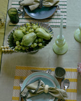 Green Glass Knotted Candle Holder