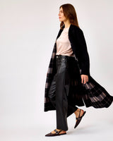 Night Grey & Black Check Aida Double Breasted Reversible Coat