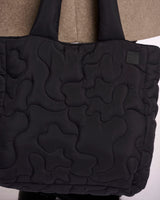 Black & Light Oak Amirance Quilted Bag