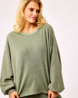Clay-Green-Boby-Textured-Sweatshirt