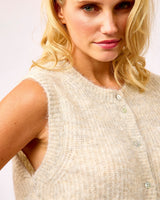 Powder Grey East Cardigan Vest