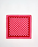Pink & Red Checkers 100% Silk Scarf