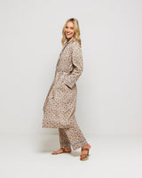 Natural Autumn Leaf Cotton Dressing Gown