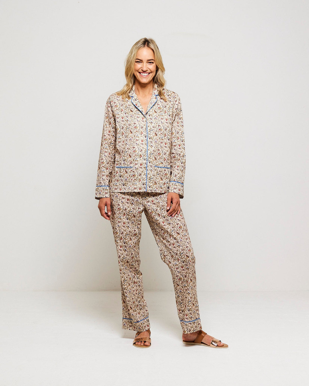 Natural-Autumn-Leaf-Cotton-Pyjama-Set