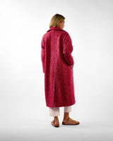Raspberry Light Donegal Wool & Mohair Coat