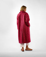 Raspberry Light Donegal Wool & Mohair Coat