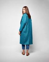 Turquoise Light Donegal Wool & Mohair Coat
