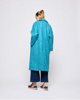 Turquoise Light Donegal Wool & Mohair Coat