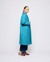 Turquoise Light Donegal Wool & Mohair Coat