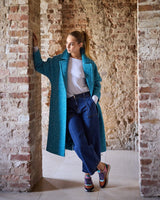 Turquoise Light Donegal Wool & Mohair Coat