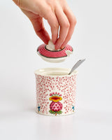 Pink Ditsy Secret Garden Jam & Sugar Pot