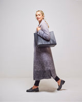 Ombre Grey Earth Brushed Mohair Coat
